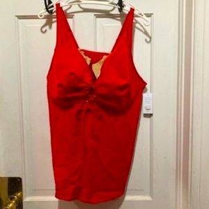 Lane Bryant Red swim top